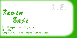 kevin baji business card